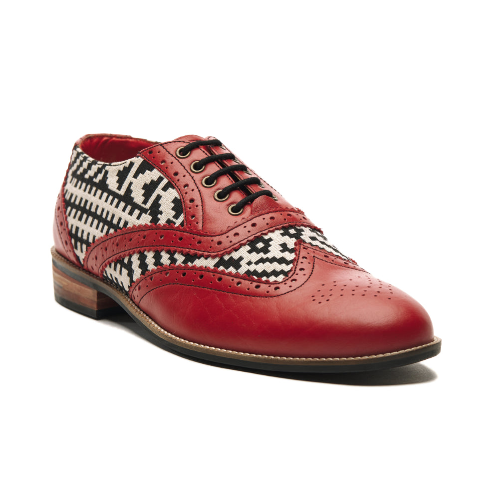 Texo Oxford Brogues Men – Crimson