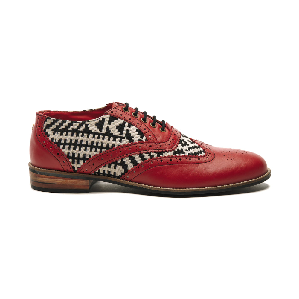 Texo Oxford Brogues Men – Crimson