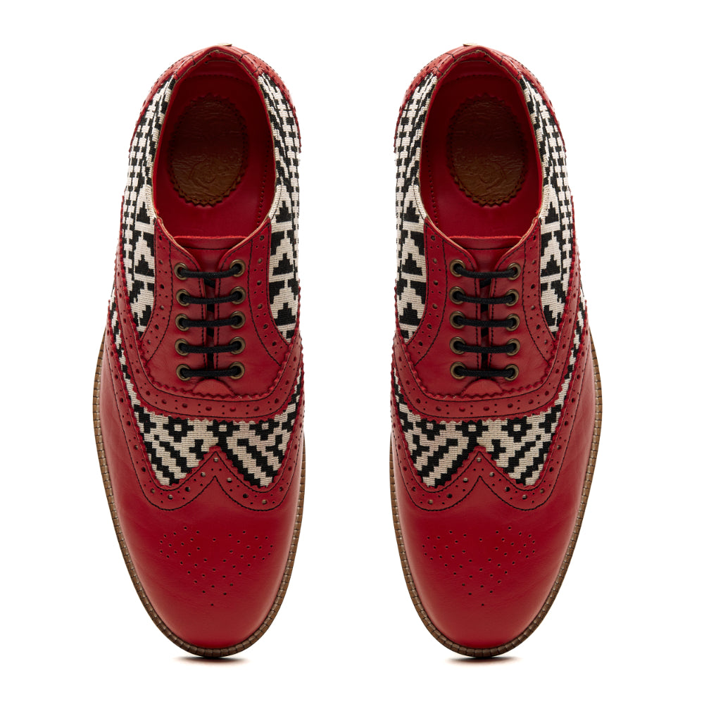 Texo Oxford Brogues Men – Crimson