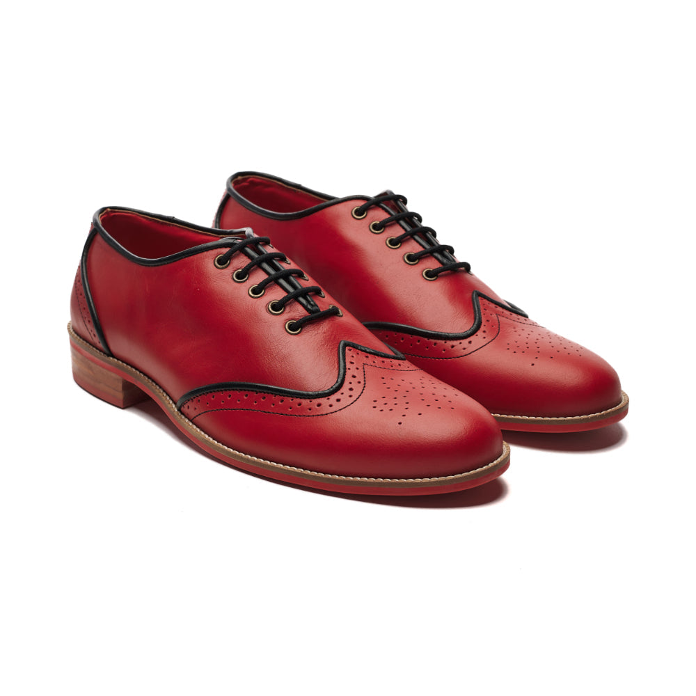 Core Brogues Men – Crimson