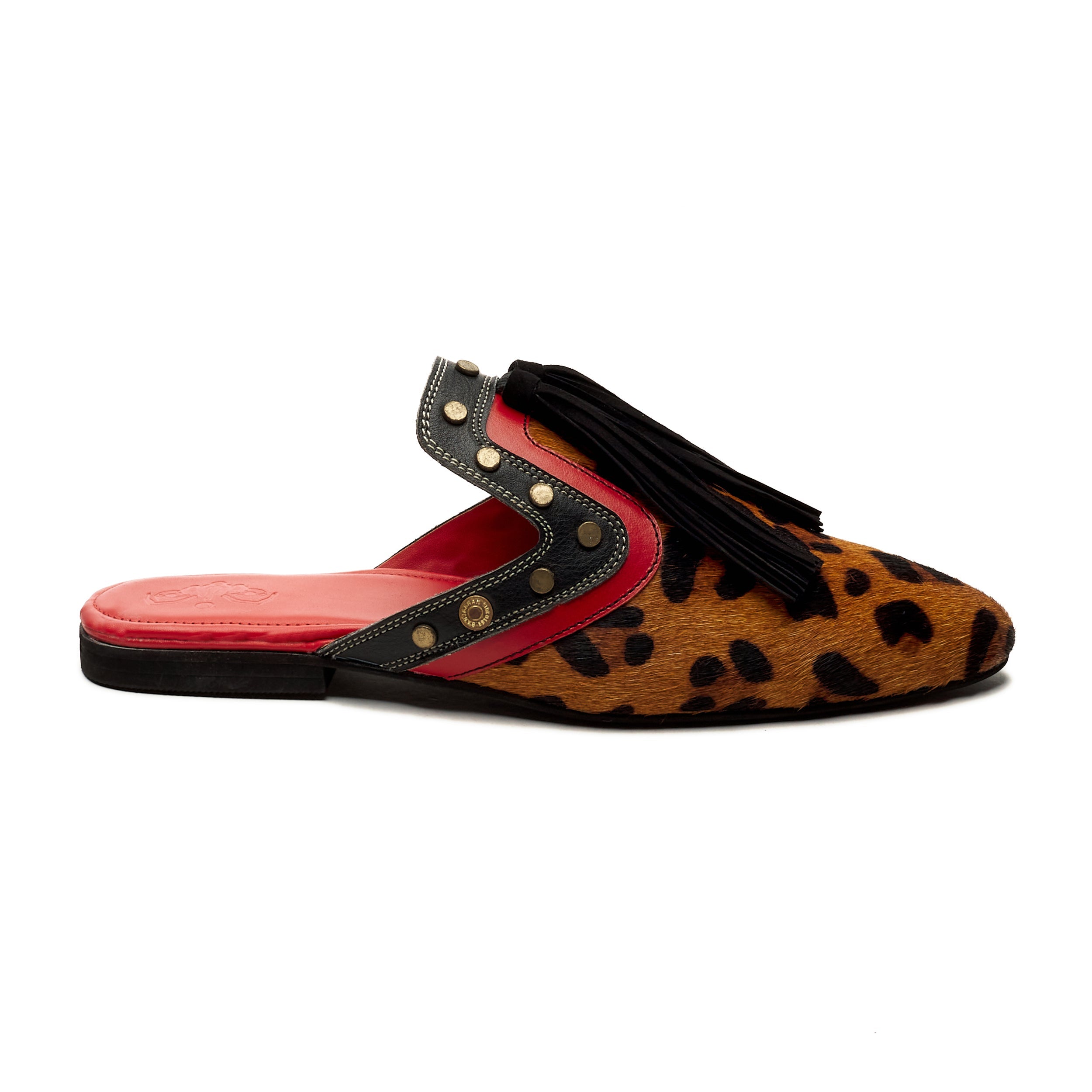 Leopard Cone Mules Women