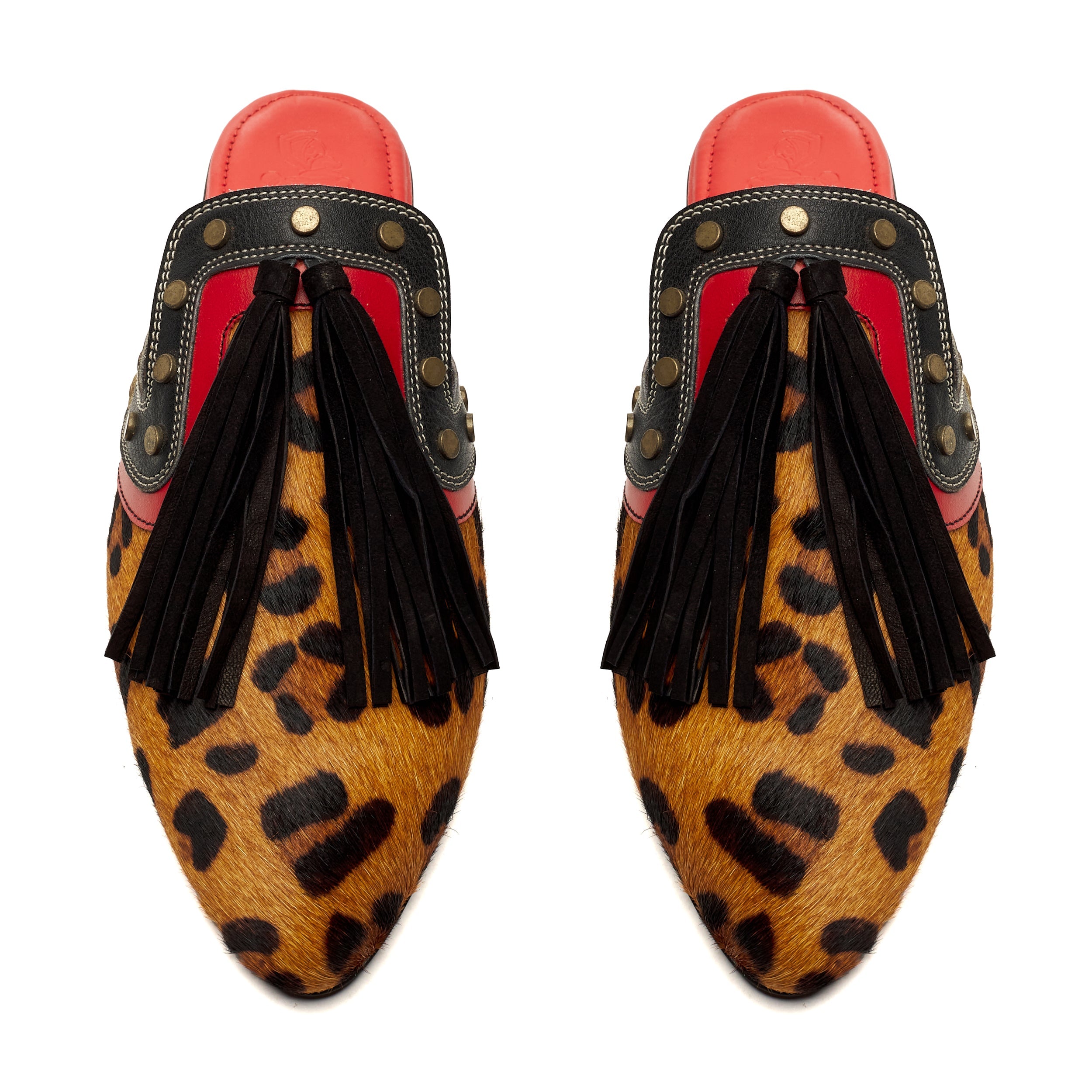 Leopard Cone Mules Women
