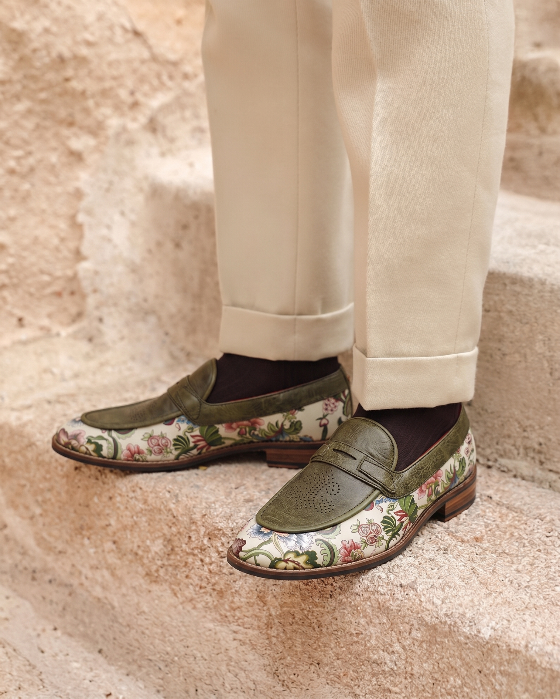 Bageecha Loafers Men – Olive