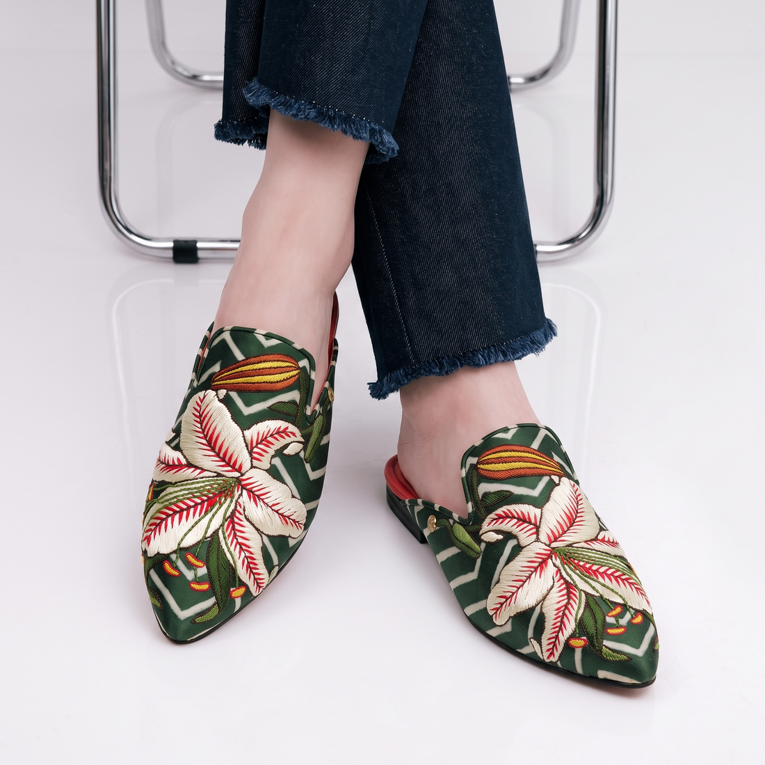 The Enchanted Lillies Cone Mules Women