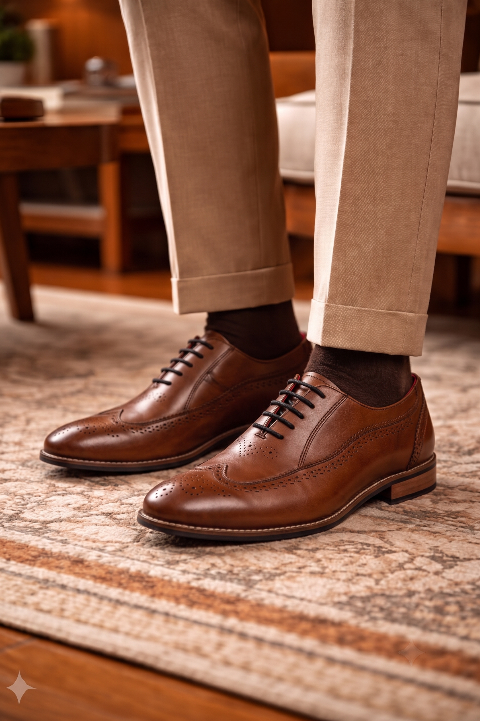 Nawab Oxford Brogues Men – Cedar
