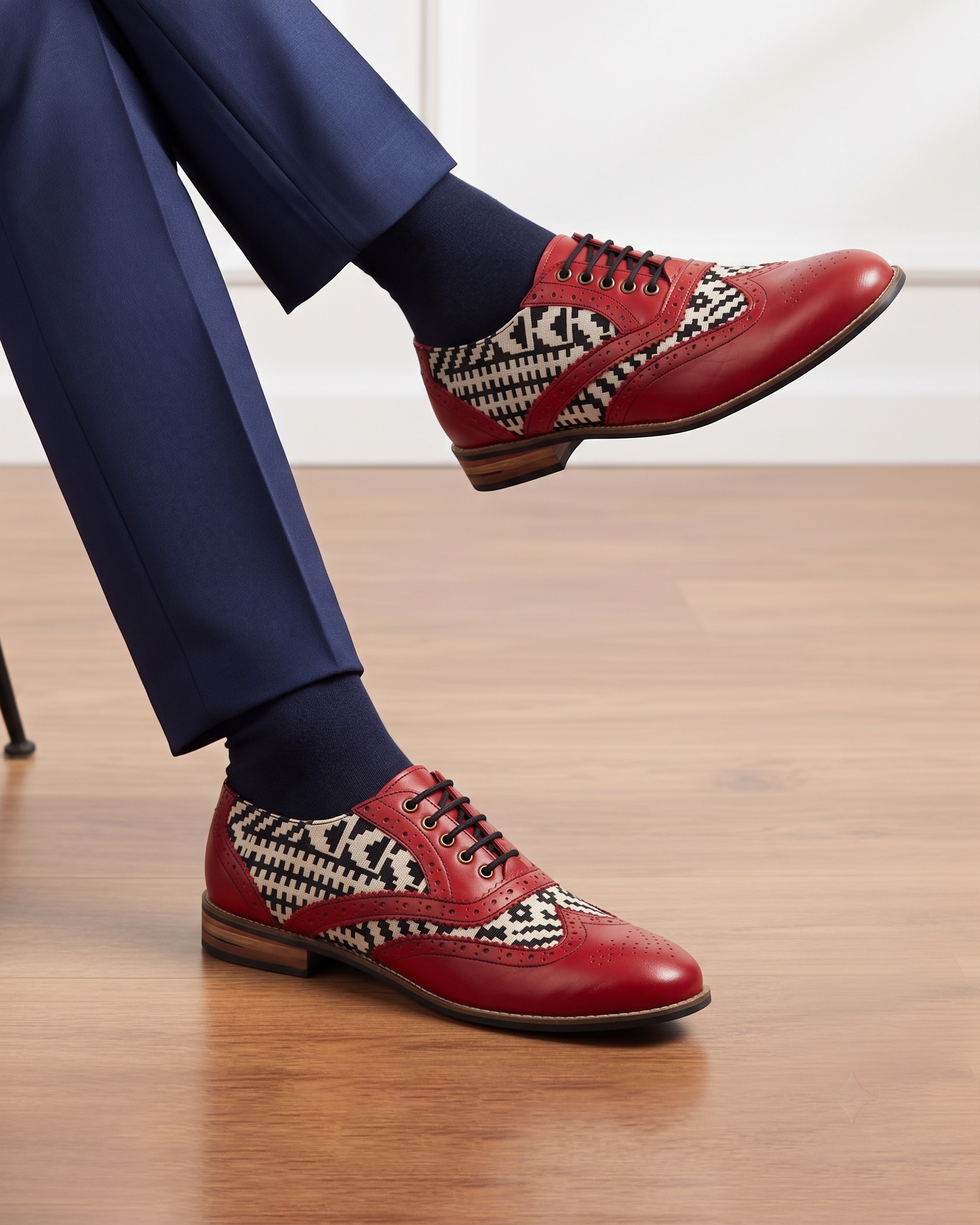 Texo Oxford Brogues Men – Crimson