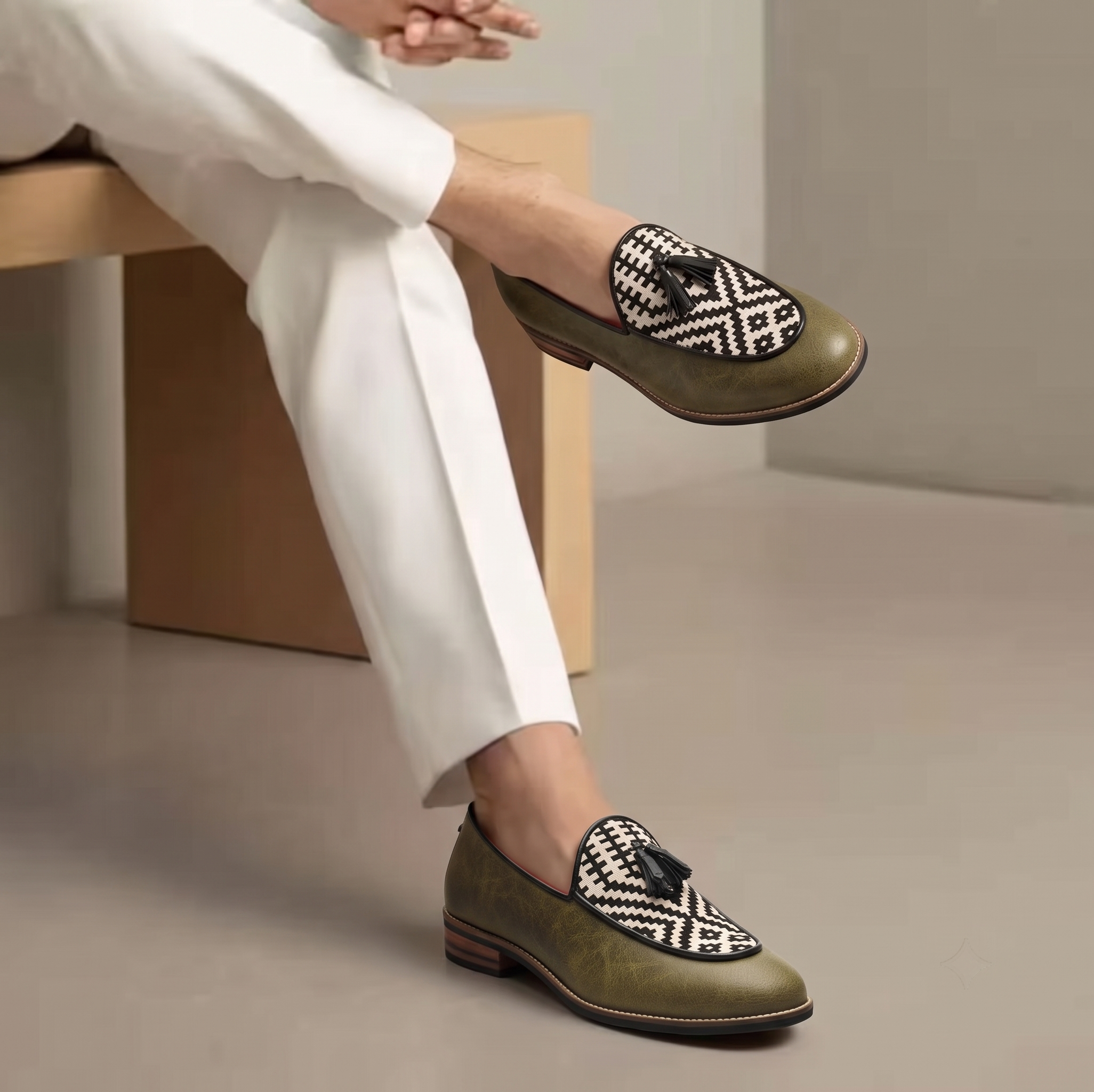 Texo Loafers Men – Olive