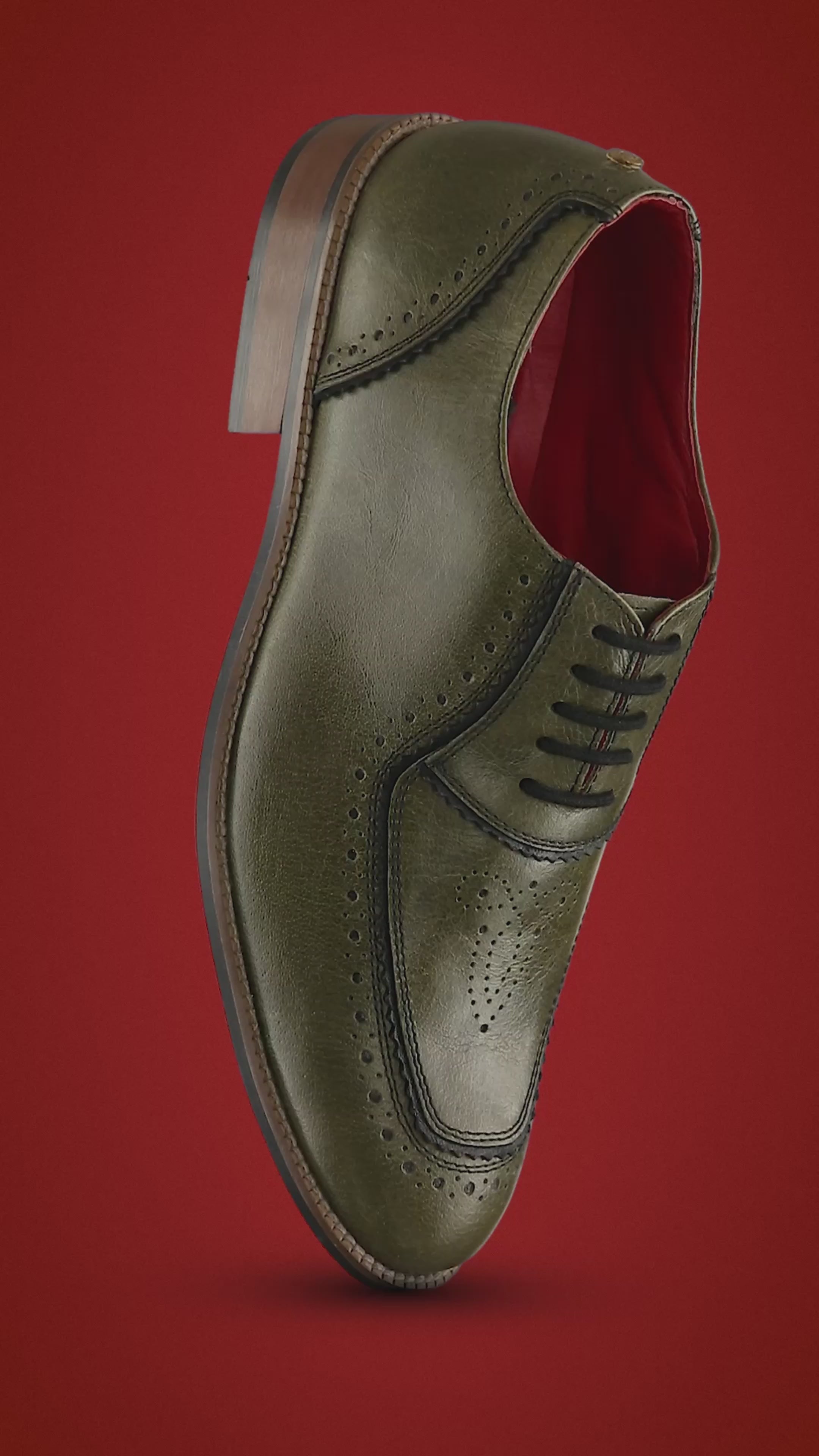 Maharaja Oxford Brogues Men – Olive